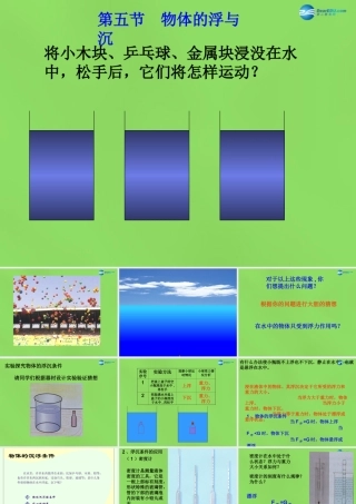 八年级物理下册 10.5 物体的浮与沉课件2 苏科版 课件