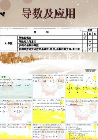 导数及应用 人教版 课件