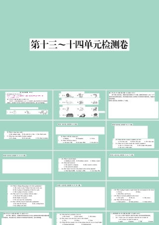 九年级英语全册 Unit 13 14 检测卷作业课件 (新版)人教新目标版 课件