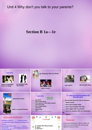 八年级英语下册 Unit 4 Why don t you talk to your parents Period 3课件 (新版)人教新目标版 课件