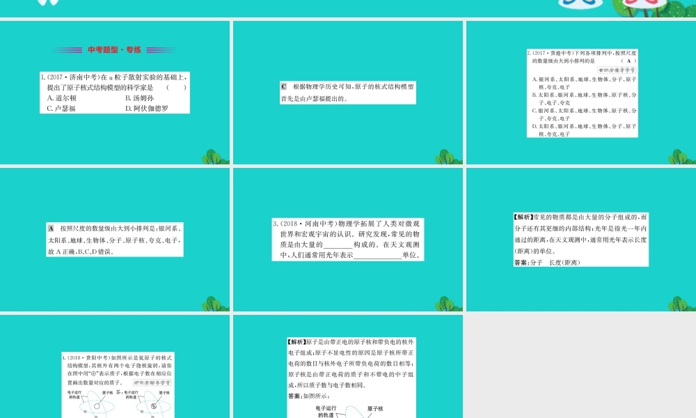 八年级物理全册 第十一章 第一节 走进微观习题课件 (新版)沪科版 课件