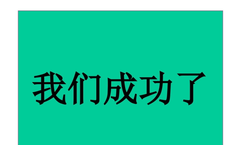 我们成功了PPT