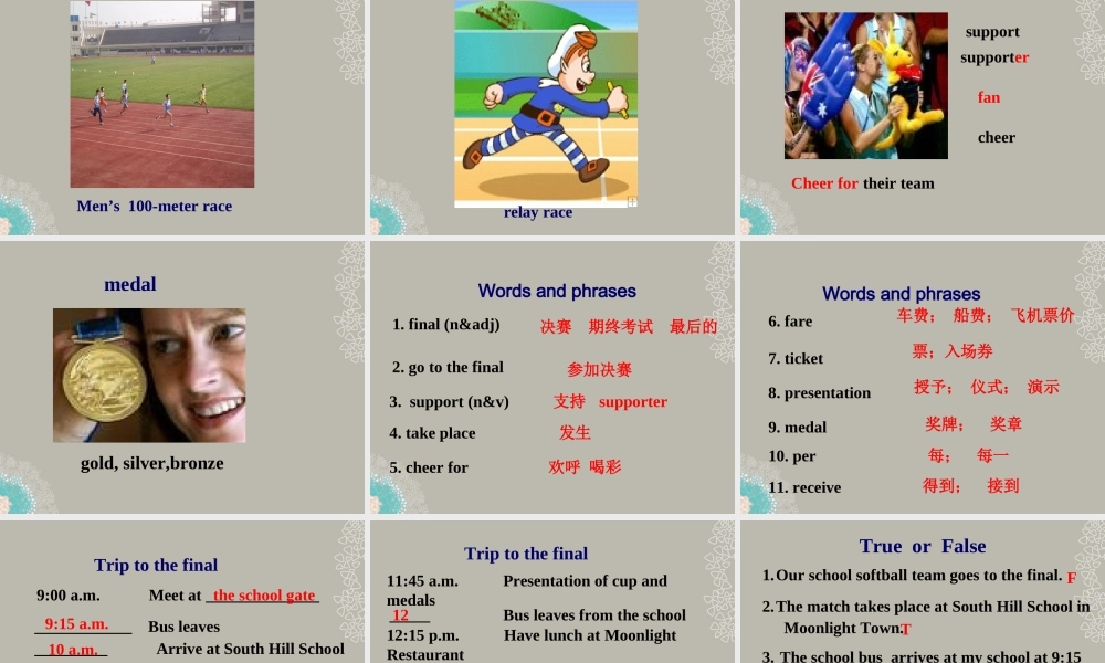 八年级英语上册(Unit 3 A day out)Integrated Skill课件 牛津译林版 课件