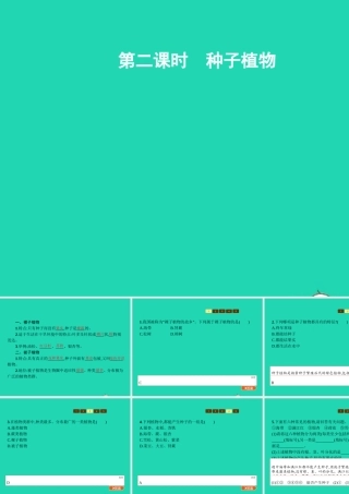 七年级生物上册 2.1.1 绿色植物的主要类群(第2课时 种子植物)课件 (新版)济南版 课件
