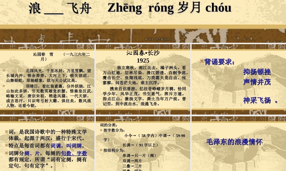 沁园春·长沙1
