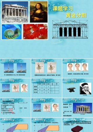 八年级数学下册 第18章 课题学习 黄金矩形课件 新人教版 课件