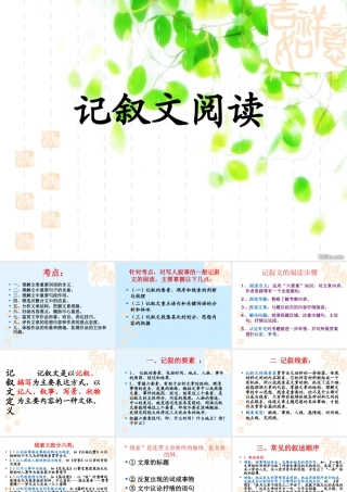 (精品课件)中考记叙文阅读指导(56张)2