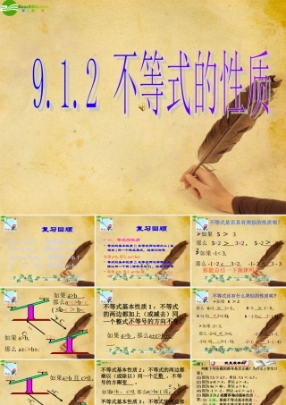 七年级数学下册 不等式的性质课件 人教新课标版 课件