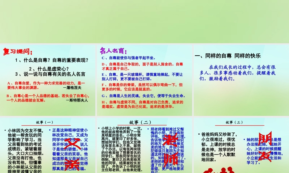 中学七年级政治下册 1.2 尊重他人是我的需要课件1 新人教版 课件