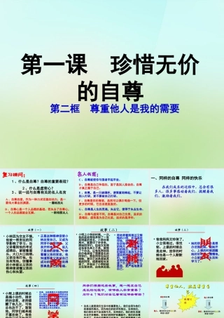 中学七年级政治下册 1.2 尊重他人是我的需要课件1 新人教版 课件