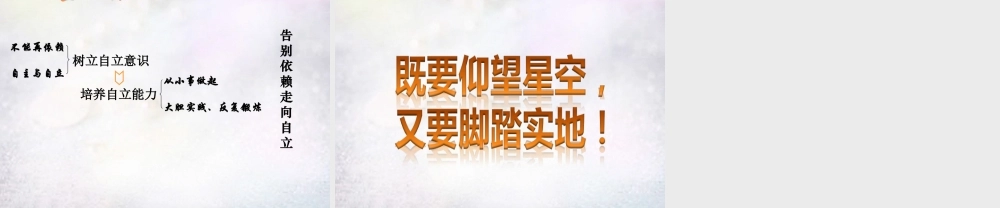 中学七年级政治下册 第三课 第2框(告别依赖 走向自立)课件1 新人教版 课件