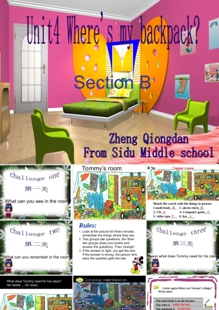 七年级英语上Unit4 Where is my backpack_ SectionBag课件人教版 课件
