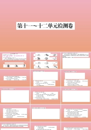 九年级英语全册 Unit 11 12 检测卷作业课件 (新版)人教新目标版 课件