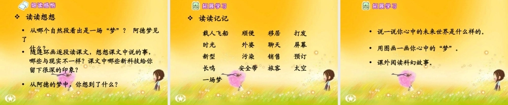《阿德的梦》教学课件4