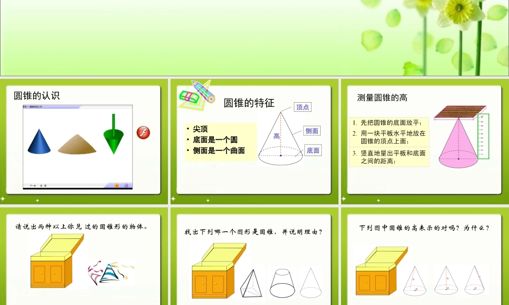 《圆锥的认识和体积》教学课件