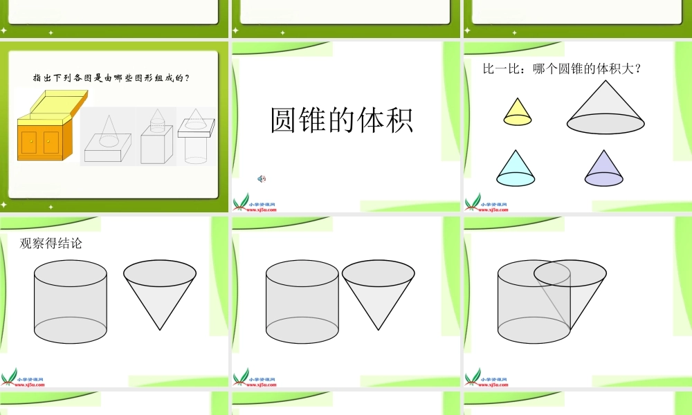 《圆锥的认识和体积》教学课件
