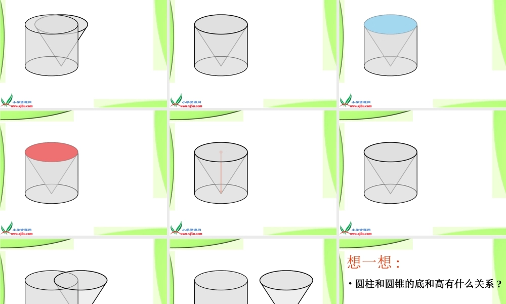 《圆锥的认识和体积》教学课件