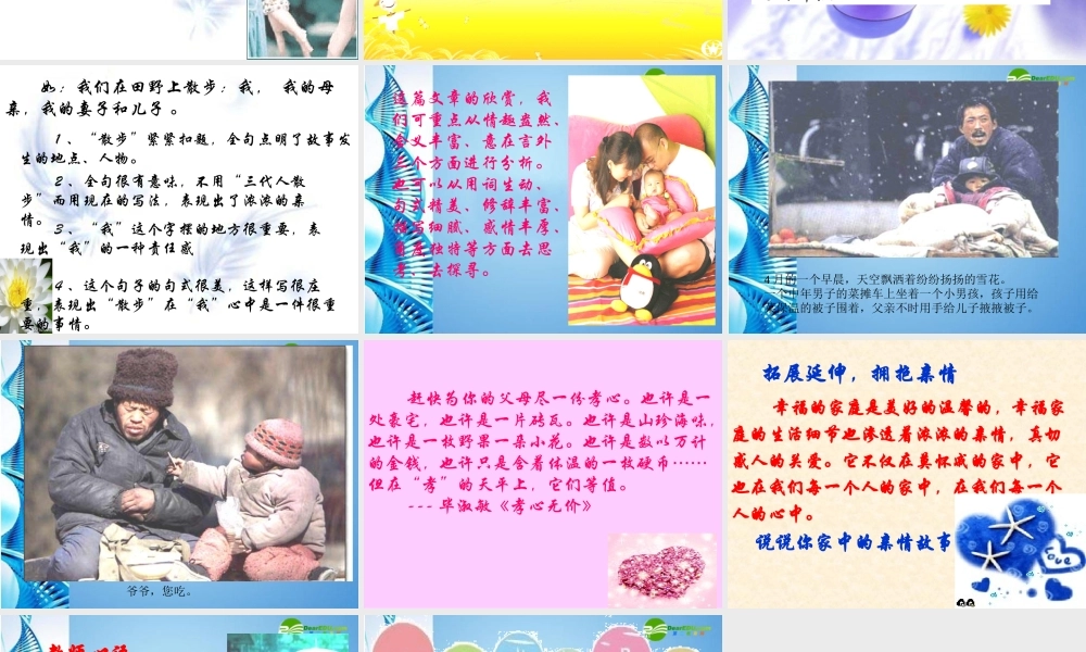 八年级语文下册(散步)课件 苏教版 课件