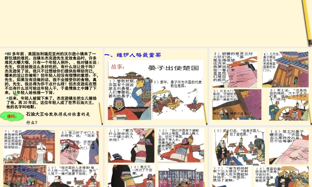 中学七年级政治(彼此尊重才能赢得尊重)课件  课件