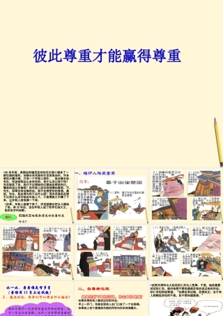 中学七年级政治(彼此尊重才能赢得尊重)课件  课件