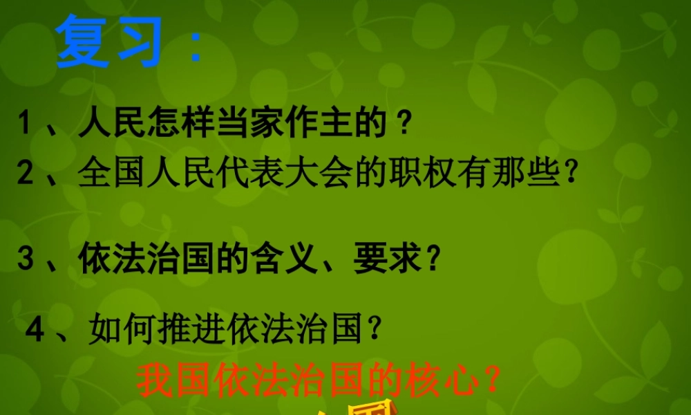 九年级政治全册(62 宪法是国家的根本大法)课件1 新人教版 课件
