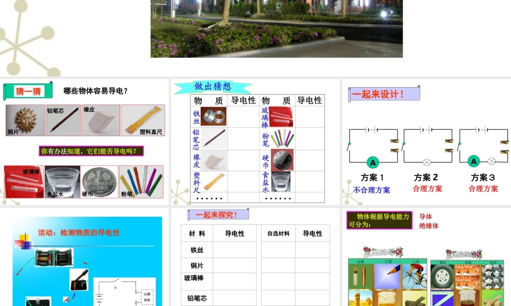 八年级科学上册 4.3物质的导电性课件 浙教版 课件