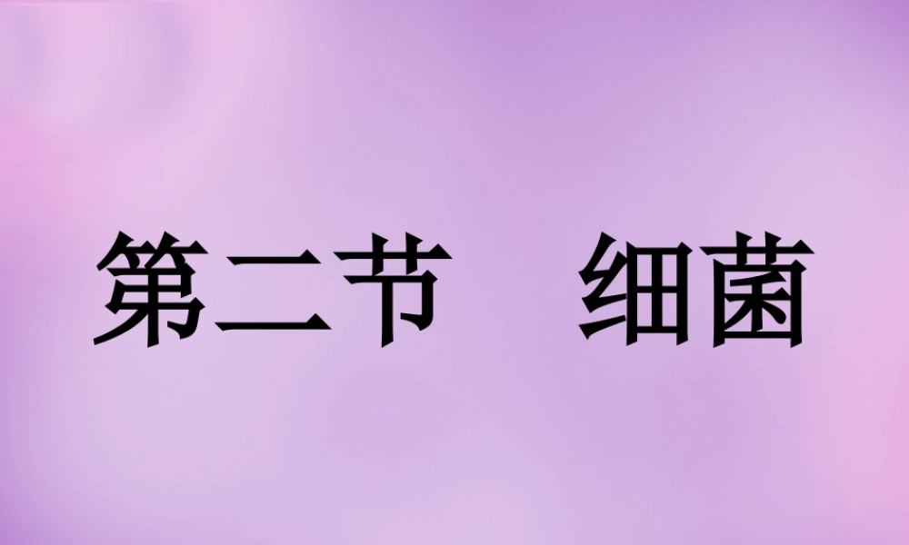 七年级生物上册 2.3.2 细菌课件 (新版)济南版 课件