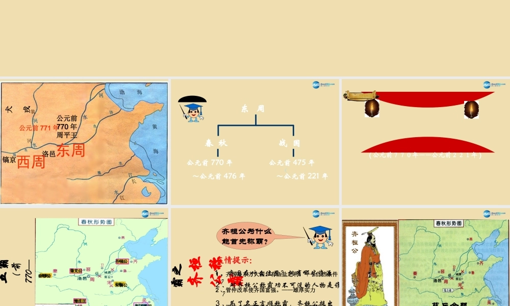 中考历史(春秋五霸与战国七雄)复习课件2 课件