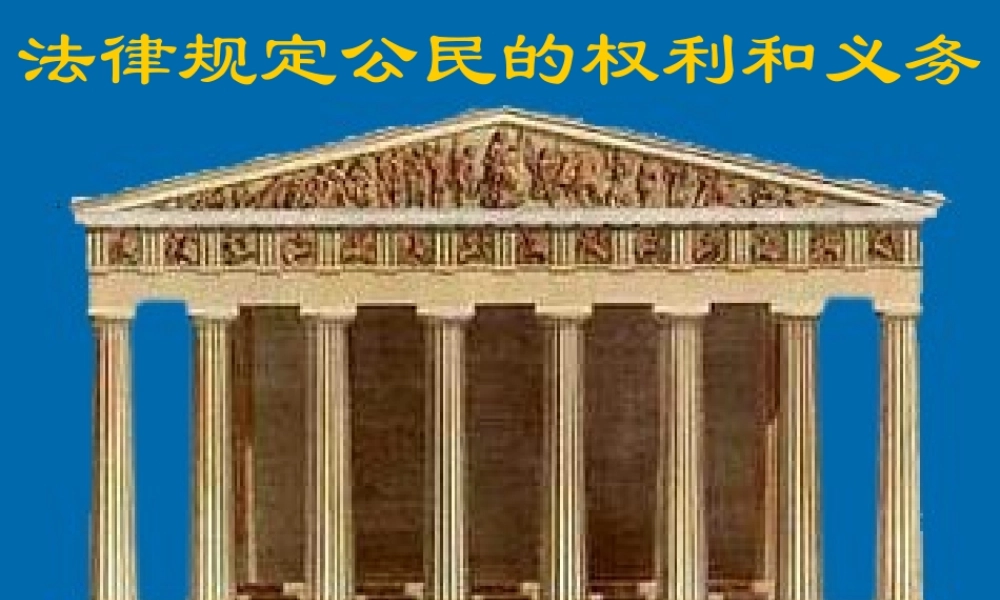 八年级政治上册 法律规定公民的权利和义务课件 鲁教版 课件