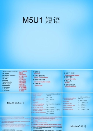九年级英语上册 Module 5 Unit 1 Don t cross that rope课件 (新版)外研版 课件