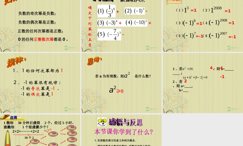 山东省东营市七年级数学(乘方)课件 人教新课标版 课件