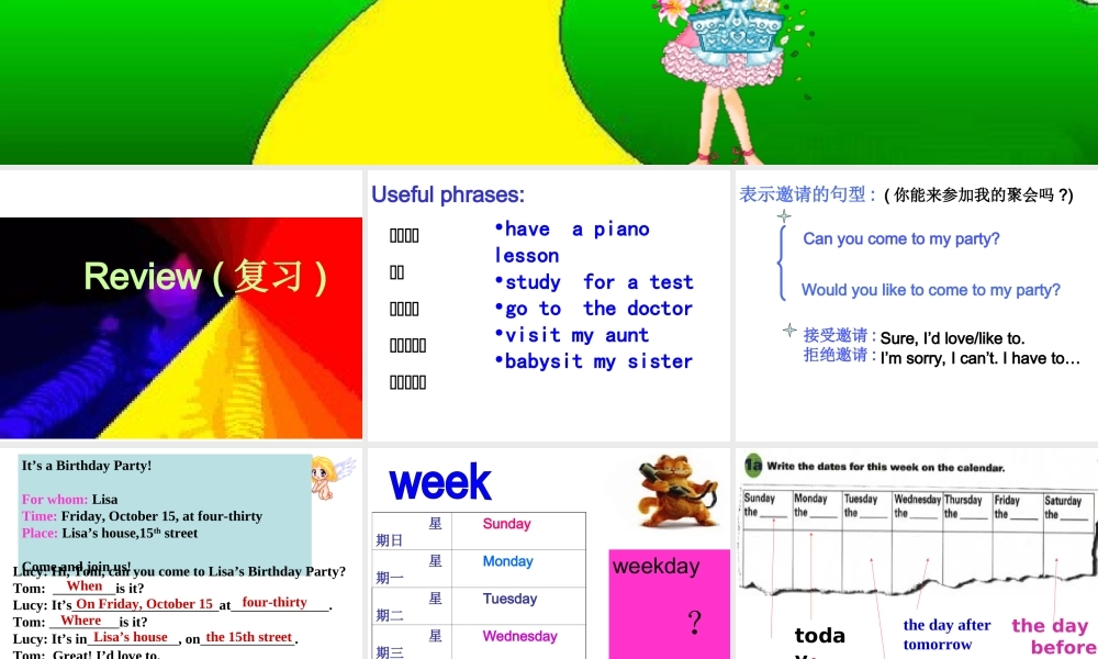 八年级英语上Unit5 Period 3 课件4人教版 课件