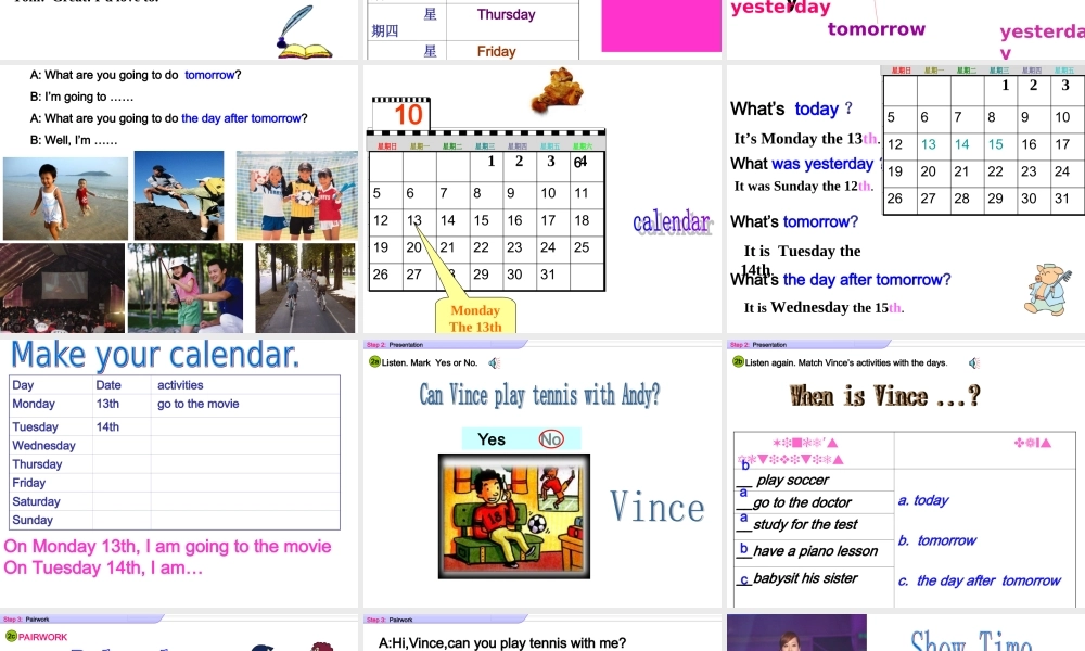 八年级英语上Unit5 Period 3 课件4人教版 课件