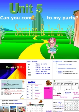 八年级英语上Unit5 Period 3 课件4人教版 课件