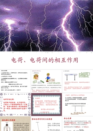 九年级物理电荷 电荷间的相互作用课件1 课件