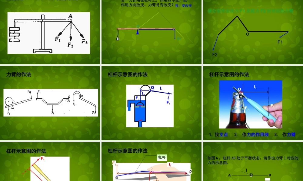 九年级物理上册 111 杠杆课件 (新版)苏科版 课件