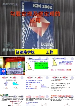 勾股定理及其应用复习