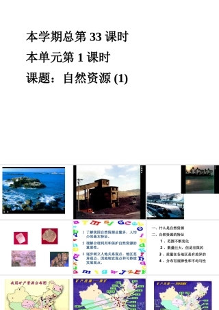 八年级地理上册：第三章第一节 中国的自然资源概况(课件)湘教版 课件