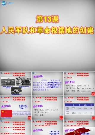 八年级历史上册 第13课 人民军队和革命根据地的创建课件 岳麓版 课件