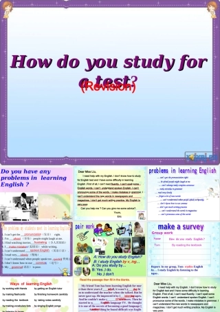 九年级英语 unit1How do you study for a test单元复习课件 人教新目标版 课件