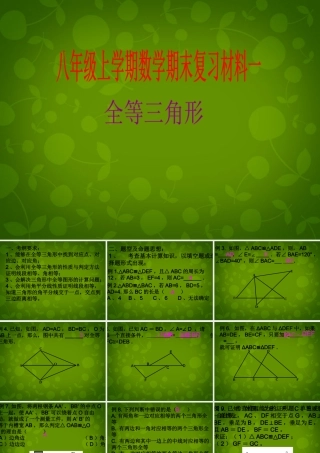 八年级数学上册 11 全等三角形课件 新人教版 课件