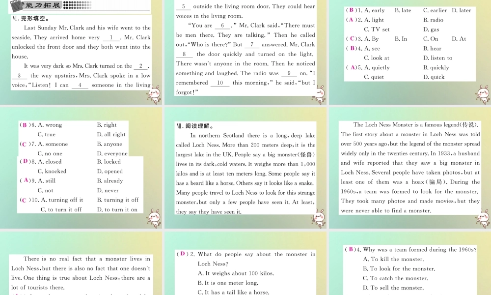 九年级英语全册 Unit 8 It must belong to Carla Section B(2a 2e)课时检测课件 (新版)人教新目标版 课件