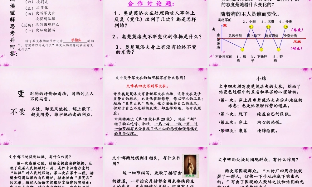 九年级语文下册 27(变色龙)教学课件 新人教版 课件