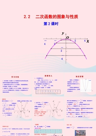 九年级数学下册 第2章二次函数 22 二次函数的图象与性质第2课时教学课件 湘教版 课件