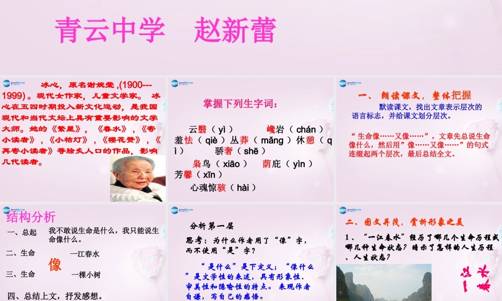 九年级语文下册 9 谈生命课件 新人教版 课件