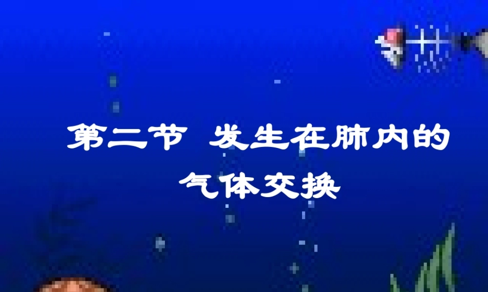 七年级生物下册 第四单元第三章第二节发生在肺内的气体交换6课件 人教新课标版 课件
