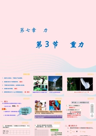 八年级物理下册 7.3 重力课件 (新版)新人教版 课件