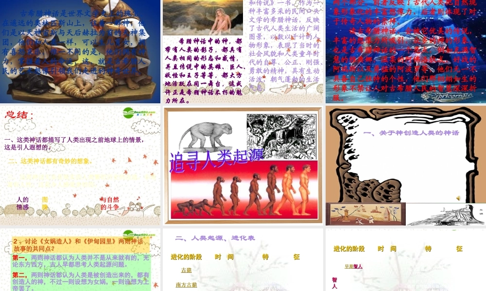 七年级语文上册(追寻人类起源)优秀课件(46页)人教新课标版 课件