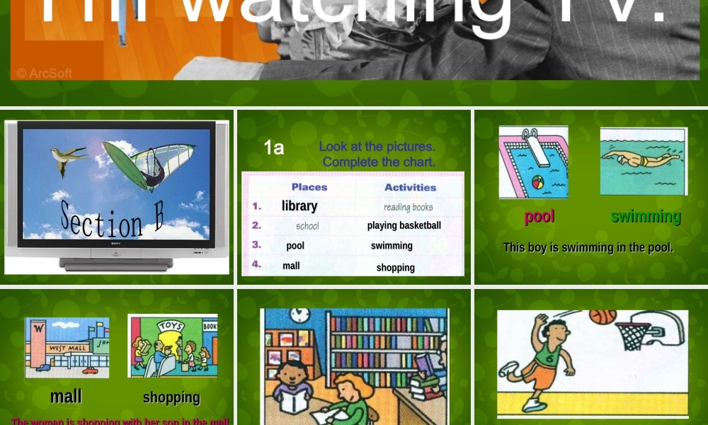 七年级英语下册 Unit 6 I'm watching TV Section B课件 (新版)人教新目标版 课件