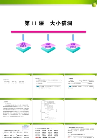 九年级语文上册 第11课 大小猫洞配套课件 语文版 课件
